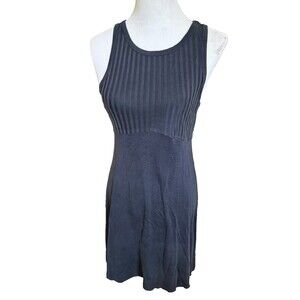 Underwriters Black Silk Sleeveless Empire Waist Nightgown Size M